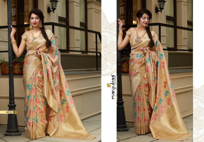 Manjubaa Premium 4032 Latest Fancy Designer Festive Silk Saree Collection